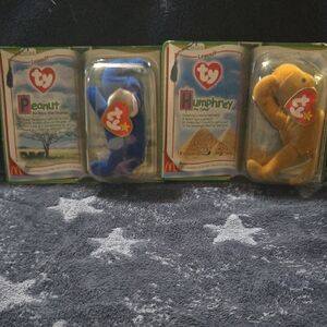 Ty Legends Peanut and Humphrey Stuffed Animals - Blue and Brown